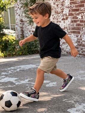 Ground Up Super Mario Bros Nintendo Boys Lace Up Tennis Shoes Size 2